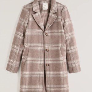 NWT Abercrombie & Fitch Wool-Blend Dad Coat